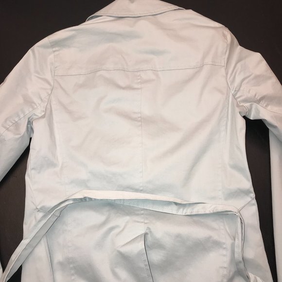 Gap Women's Pea Coat Jacket Size S Light Blue with Tie and Buttons - Picture 5 of 16